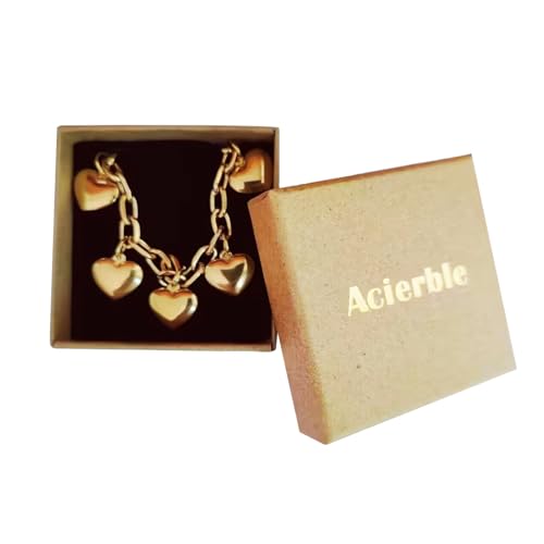 Stainless Steel Bracelets for Women with Heart Charm Chain Tassel Love Charms Chunky Link Bracelet Jewelry Romantic Gift4