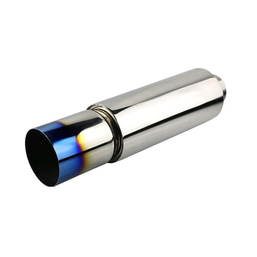 Silencieux d'échappement universel voiture tuyau acier inoxydable sortie 114mm