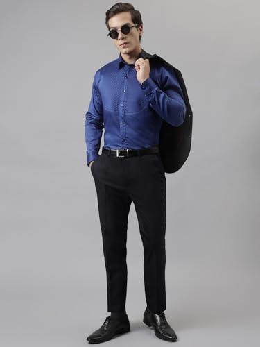 Image of Hancock Men White Pure Cotton Slim Fit Formal Shirt(5444White)