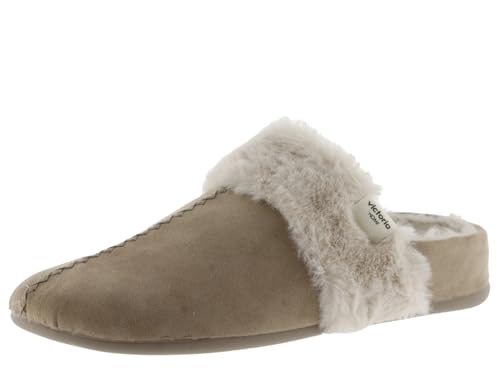 victoria Pantoffeln Norte Wildleder-Effekt & Umschlagfutter 1081121 für Damen BEIGE 38