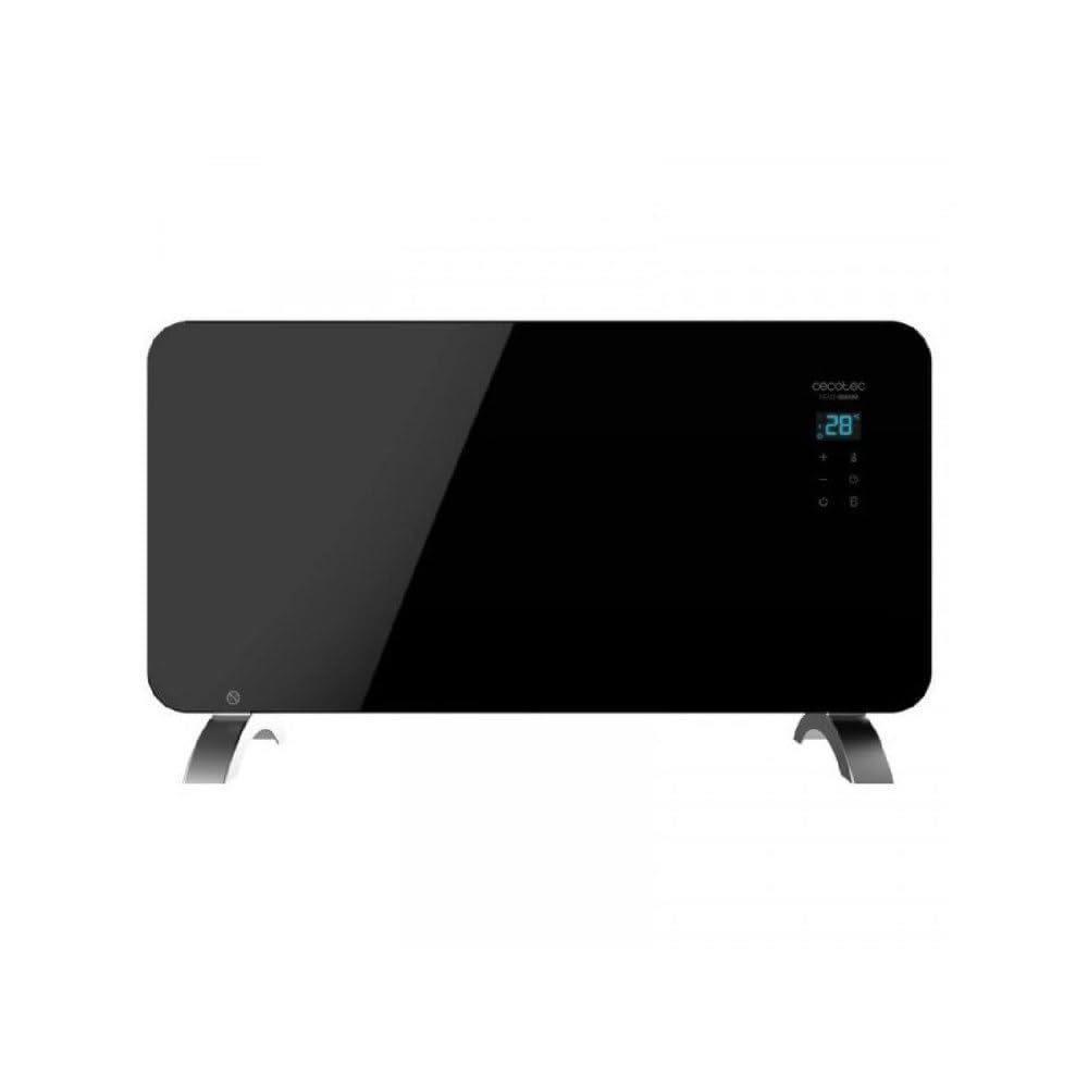Cecotec Konwektor grzewczy ze szklanym blatem Ready Warm 6670 Crystal Connection. 1500 W, sterowanie WiFi, regulowany termostat, timer, stojak podłogowy, nadaje się do łazienki (IP24), bezgłośny