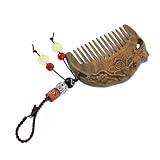 Compact et détaillé : sa petite taille et sculptures détaillées rendent pratique à ranger et adapté aux applications de salon à domicile, joli pendentif peigne, peigne en bois naturel