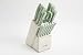 Urban Market by Gibson 122577.14 Life on the Farm Wood Block, 14 Piece Cutlery Set, 14pc, green