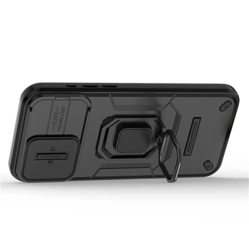 Image of SHINESTAR Tough Armor iPhone 14 Pro Max Bumper Back Case Cover | Ring Holder & Sliding Camera Shield Cover | 360 Degree Protection Back Case Cover for Apple iPhone 14 Pro Max (Black)