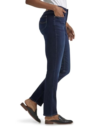 Image of Lee Women's Petite Ultra Lux Comfort with Flex Motion Straight Leg Jean