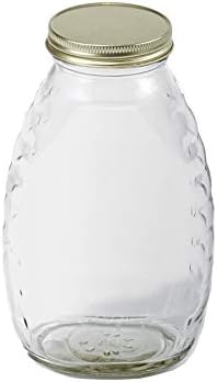 Little Giant® Glass Skep Jar | Honey Jar | Airtight Lid | Glass Bottle | 12 Pack (Clear, 16 Ounce) image 4