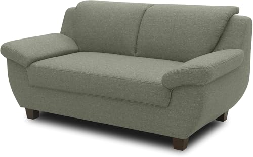 DOMO. collection Panama 2 Sitzer, Sofa, 2er Couch, Garnitur, 3-2-1, grün, 159 cm
