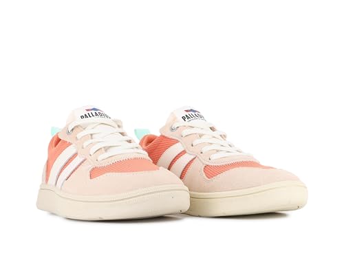 Palladium Unisex Pallacup Flame Leather Fashion Sneakers, Retro Leather Casual Walking Shoes with Gum Sole, Cream White/Black, Mens 13/Womens 14.5 — view 5