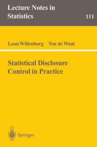 Statistical Disclosure Control in Practice: 111 (Lecture Notes in Statistics) view 2