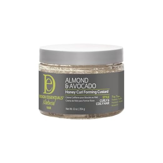 Design Essentials Natural,Almond & Avocado Honey Curl Forming Custard, 12 Ounce