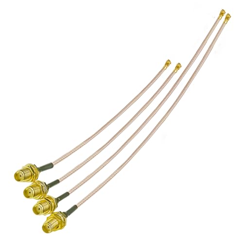 4PCS Cable RG178 UFL SMA Pigtail, SMA Hembra a U.FL MHF1 miniatura 3
