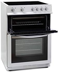 Montpellier MDC600FW 60cm Double Oven Electric Cooker with Ceramic Hob - White