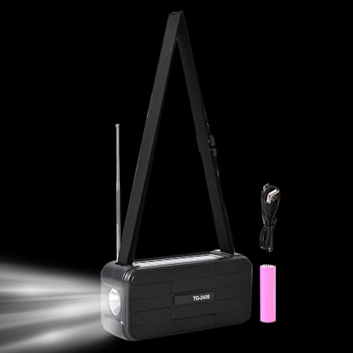 Kixolazr Radio Solar | Radio Portátil Recargable,Electrónica Inalámbrica Ligera para Supervivencia Camping Playa Viajes Hogar Gimnasio y Exteriores Unisex