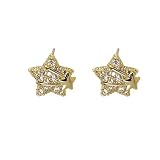 Pendientes de tuerca de estrella con diamantes de imitación para mujer, diseño vintage de estrellas pequeñas, aretes de cartílago para boda, tragus, joyería de oreja de Navidad