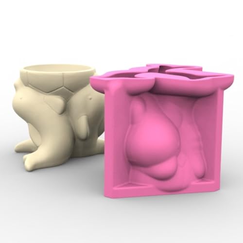 Moule silicone pot de fleurs dauphin pour résine et béton - 8
