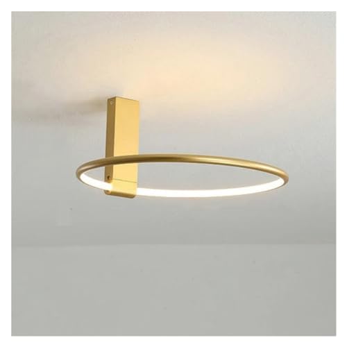 Plafonnier LED rond doré en aluminium de haute qualité pour salon