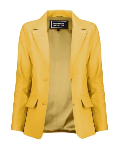 Image of Jild Classic Style Leather Blazer Women - Casual Coat Leather Jacket Women