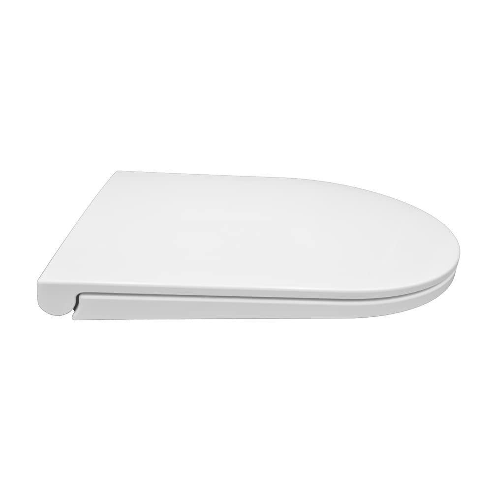 Copriwater Compatibile VITRA Integra Round, Modello Slim Chiusura softclose rallentata, Sedile WC in termoindurente Bianco, Modello dedicato