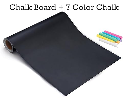 Image of WallDesign Chalkboard Film - Durable, Easy Installation, Customizable Size, Stain-Resistant Surface for Office, Home, Study, Planning, Work