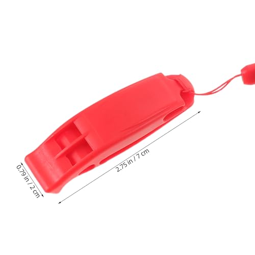 Didiseaon 16 piezas Silbatos plásticos de emergencia con cordones miniatura 2