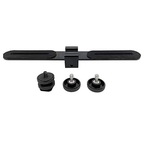 Walway Straight Triple Head Bracket Tripod Mount For 1/4 Inches Screw Dslr Camera Led Light Flash Light Microphone And More, With Hot Shoe Socket #TOP2