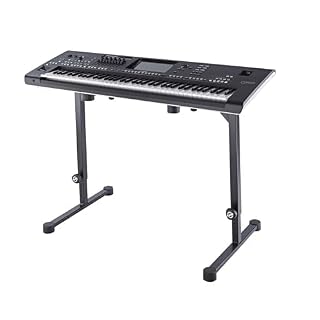 K&M 18810 Table pour piano Omega Noir – en acier avec 4 serre-câbles – dimensions de rangement plates – extensible de multiples façons - Les Beatles, Paul McCartney, John Lennon, RIngo Starr, George Harrison K&M 18810 Table pour piano Omega Noir - en acier avec 4 serre-câbles - dimensions de rangement plates - extensible de multiples façons – Image 4