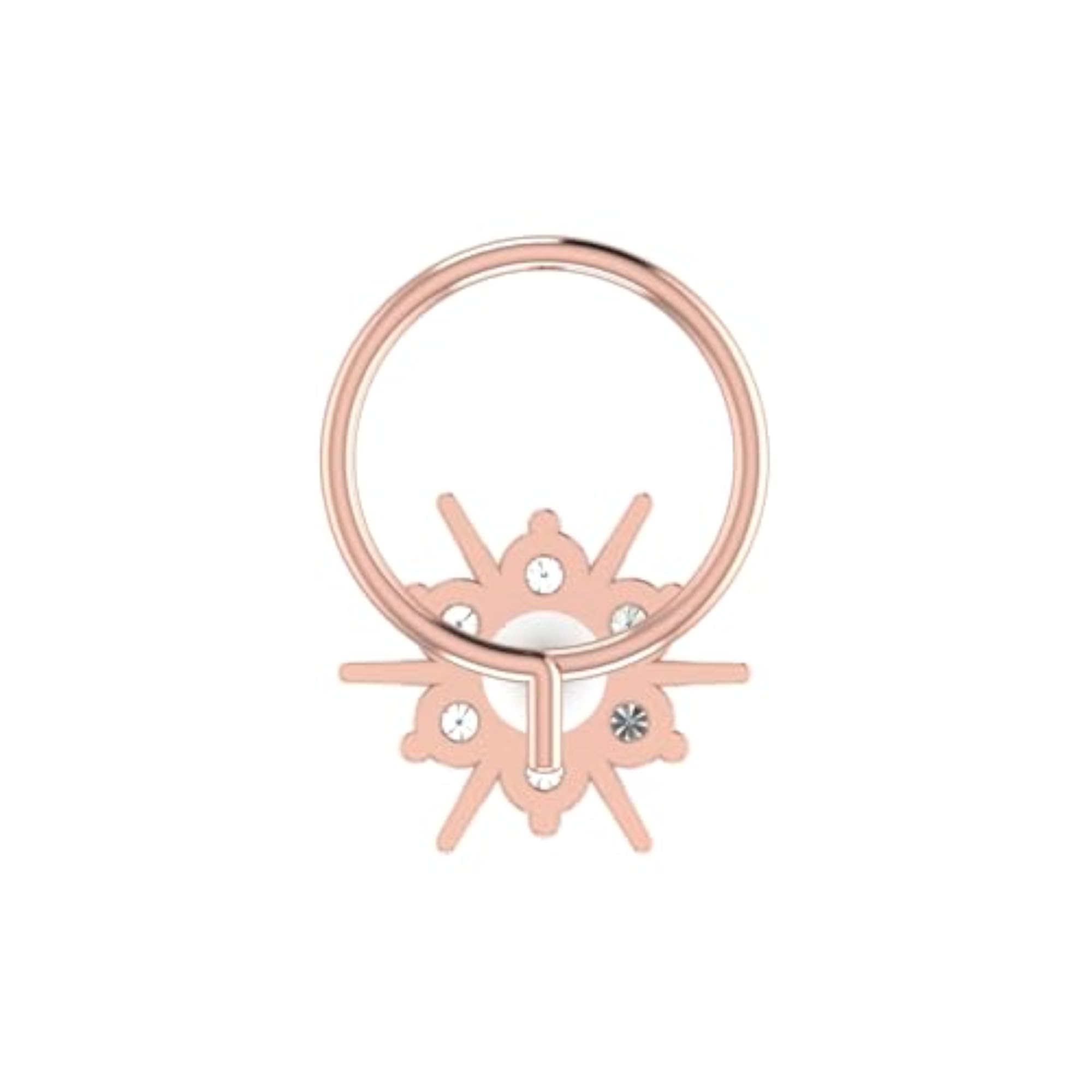 Women's 9K BIS Hallmarked Rose Gold Stud Nosering