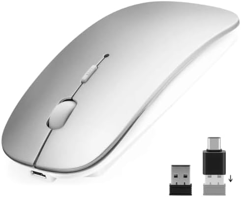 AE WISH ANEWISH Bluetooth Maus with USB-C-Adapter fur Mac/iPad/iP...