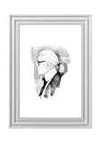 Din A4 Kunstdruck ohne Rahmen - Karl Lagerfeld Portrait 