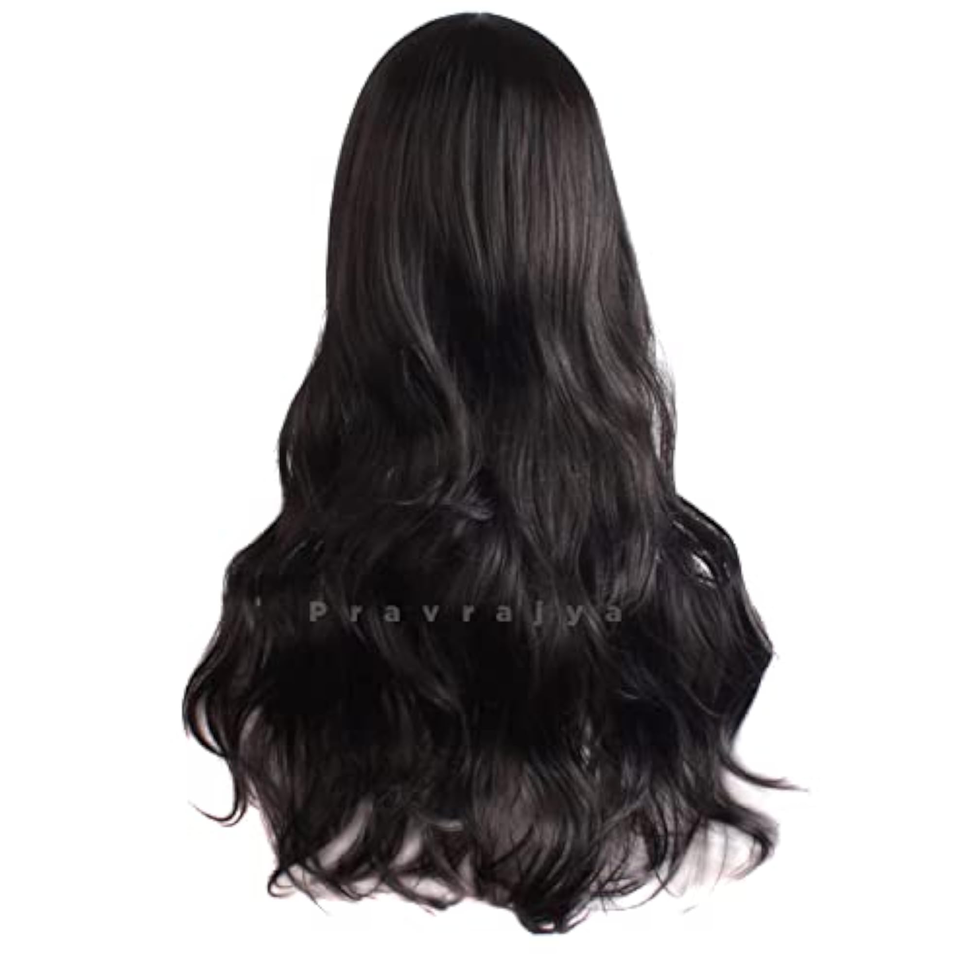 28 Inch Soft Long Curly Wig for Women, Natural Black