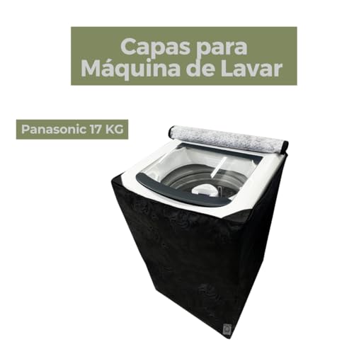 CAPA PARA MÁQUINA DE LAVAR PANASONIC 17KG IMPERMEÁVEL FLEX (Preto)
