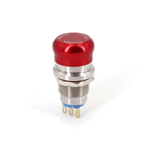 Bouton poussoir 19mm étanche pour une coupure d'urgence SPDT instantanée