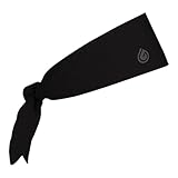 Gymwrap 2.0 Sweat-Wicking Workout Headband - Athletic Non Slip Workout Headbands for Men and Women, Adjustable Wide Fabric Headband for Gym, Running, Yoga, Sports, and Outdoor Activities - Black