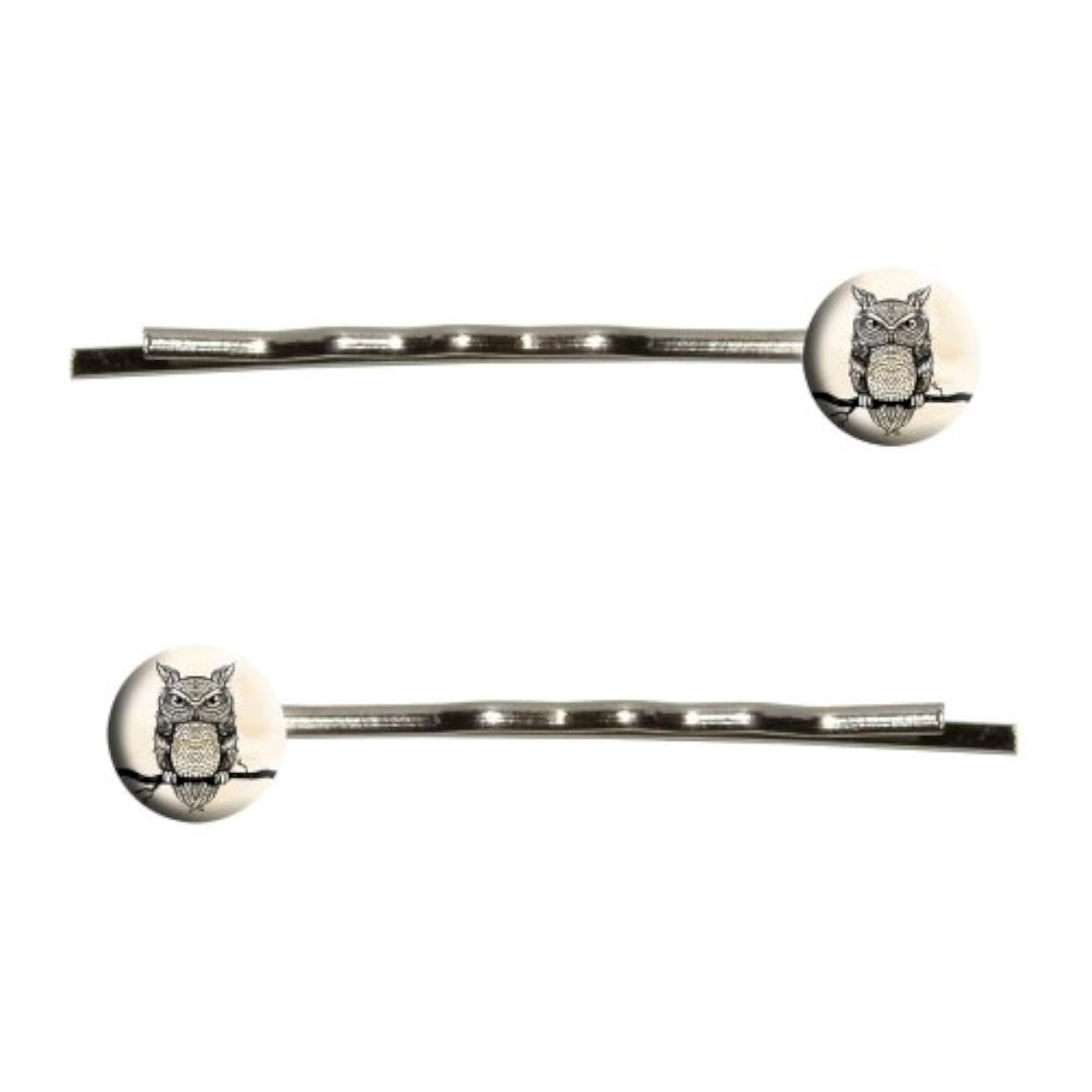 Owl Perched on Tree Branch Bobby Pins, Unique Hair Clips