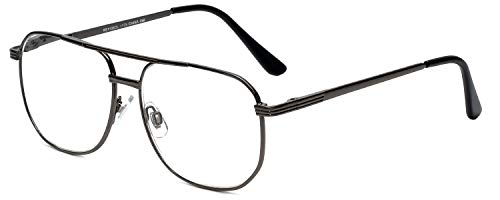 Image of Calabria 1106 Metal Aviator Reading Glasses in Gun-Metal or Gold