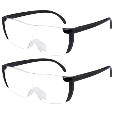 OUSHIUN 2-Pack 160% Magnifying Glasses for Crafts, Sewing, Reading, and Hands-Free Close Work Cover