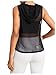 SweatyRocks Women's Mesh Workout Hoodie Tank Tops with Pocket Sport Fishnet Sleeveless Top Black Large