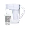 Santevia MINA Alkaline Water Filter Pitcher | Water Filtration System | Chlorine and Lead Filter | Water Purifier Pitcher | Home Water Filtration Pitcher | 9-Cup at Home Water Filter | Made in Canada