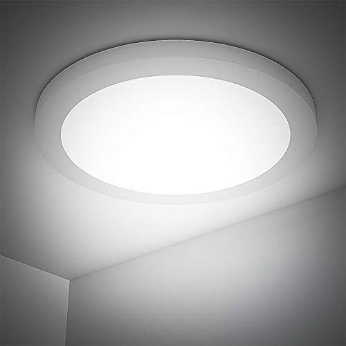 Preisvergleich Produktbild 24W Deckenlampe Modern, Kinderzimmer Deckenlampe LED Schlafzimmerlampen Naturweiß 4000K lamp, Kaltweiss Deckenleuchte 1920LM Lampen für Badezimmer, Küche, Balkon, Wohnzimmer (rund)