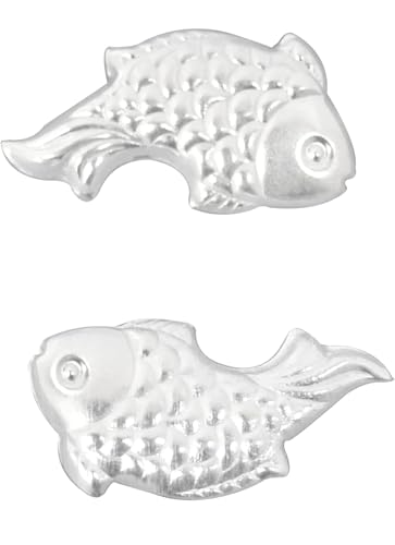 Pure Silver Fish Idol with Astdhatu Laxmi Yantra (Combo) for puja | chandi ki machli/Fish for Astrological and lal kitab Remedy | Silver Fish for vastu, Pooja (wt. 1 Gram) Laxmi Fish