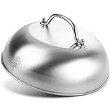 Grill Dome Cover - Griddle Accessories Heavy Duty 9' Wide Smashed Burger Melting Cheese Blackstone Dome,Fits for Cuisinart Stainless Steel Basting and Steaming Lid Cooking for Use in Flat Top Grills