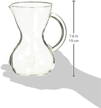 Miniatura 3 de Yama - Olla de goteo de café con cono de filtro reutilizable (mango de vidrio de 20 onzasw)