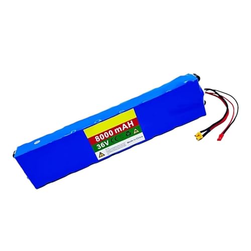 Batería recargable de iones de litio 10S3P de 36 V y 8000 mAh, con conector XT30 y JST, compatible con el patinete eléctrico Mijia M365/1S. Paquete de batería especial probado.(Only battery 1pcs)