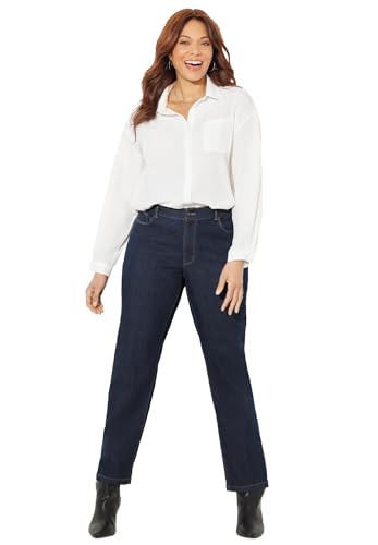 Catherines Women's Plus Size Petite Right Fit Moderately Curvy Jean - 22 WP, Bourbon Wash