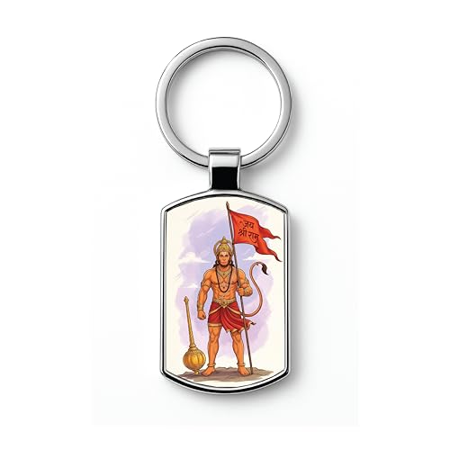Image of Stylish Metal Keychains with Permanent Glossy Print - Inspirational Quotes & Spiritual Designs - Perfect Key chains for loved ones, Personal Use, Gifts & Return Gifts