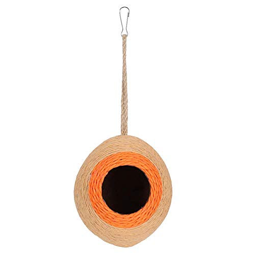 Zerodis Nido di Allevamento di criceti da Compagnia di Cocco Naturale, Corda di Carta per pappagalli di Uccelli da Compagnia Intrecciata da cova Birdhouses Nido di Allevamento Hideaway House Cage Toy