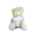 M & C Doudou à Broder Point de Croix Ours Etoile Coloris Bleu