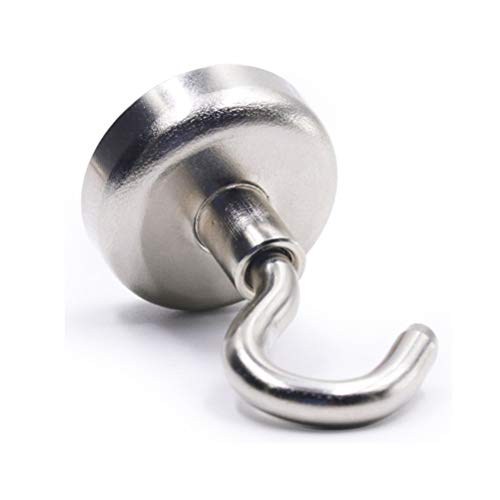 H Yanka 75LB Super Strong Neodymium Magnetic Hooks,Indoor/Outdoor Magnet Hooks(Pack of 2)Purpose Indoor、Outdoor、Kitchen、Bathroom、Bedroom、Garage、Lockers 、Office、Car