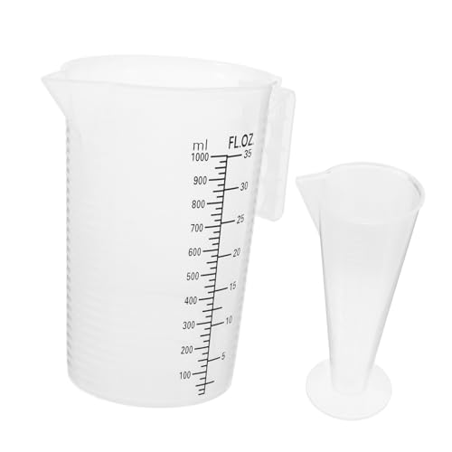 OKUMEYR 2piezas Taza Medidora Transparente Báscula De Vaso Medidor Para Cocina y Repostería Práctico Vaso Medidor Para Hornear Hogar