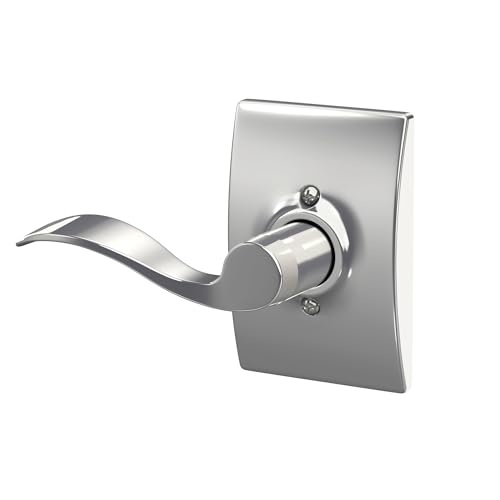 Image of SCHLAGE Accent Lever with Century Trim Non-Turning Lock in Bright Chrome - Left Handed